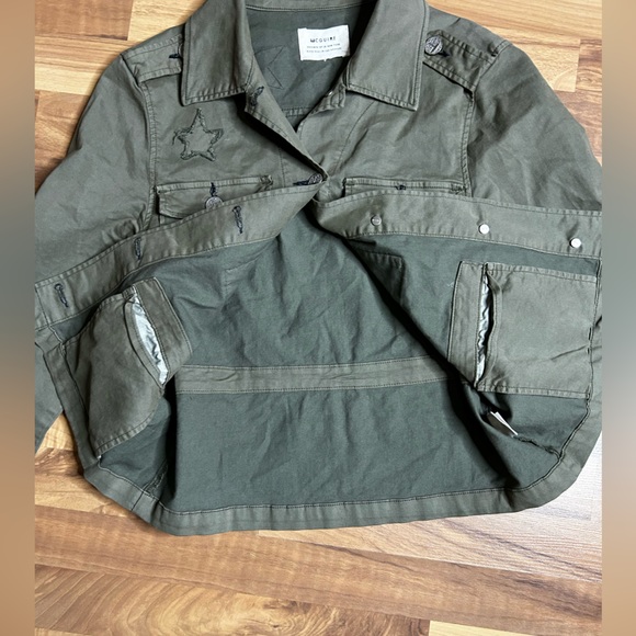 MCGUIRE Camo Green Military Style Button Down Jacket Size S - Picture 12 of 15